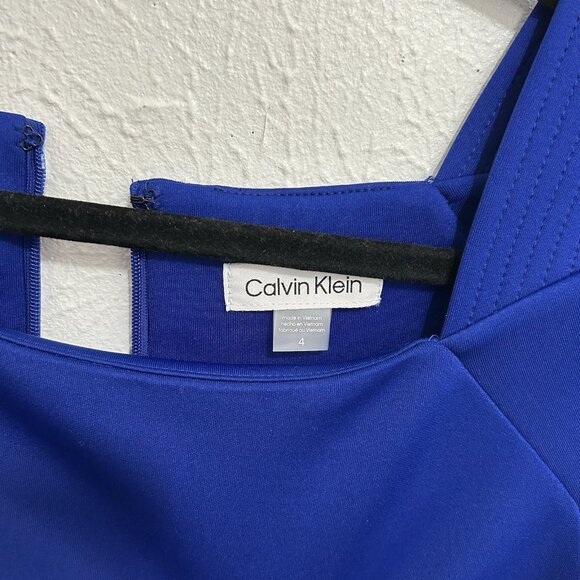 Calvin Klein Blue Midi Dress with Sleek Design - Picture 8 of 11